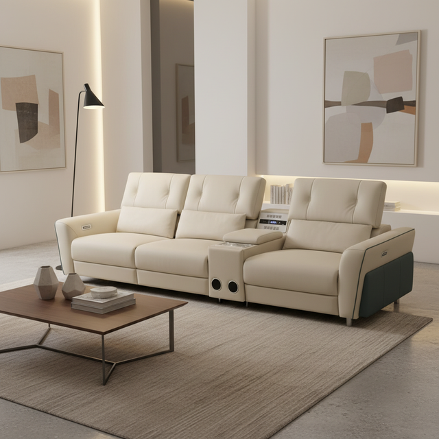 Electric Recliner Sofa Multifunctional Power Sofa with Adjustable Backrest USB Charging Sofa for Home Theater Furniture