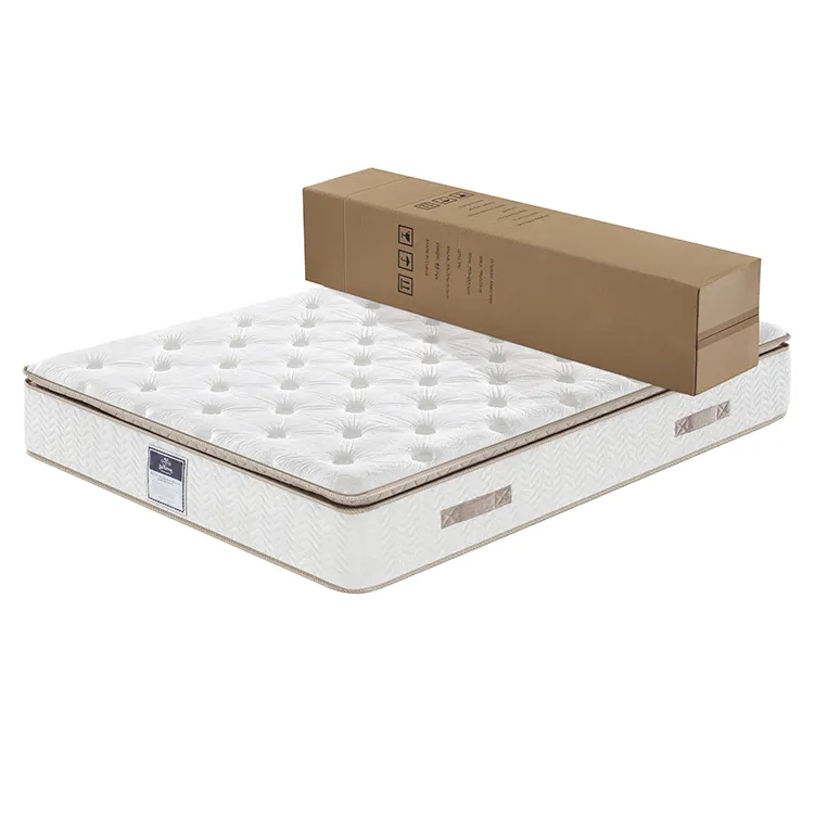 Foshan manufacturers queen king size roll pack memory foam spring bed mattress best pocket coil spring mattress in a box