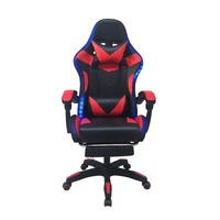 Chaise de jeu et d'étude RGB LED pour le bureau à domicile, le travail, le jeu et les loisirs