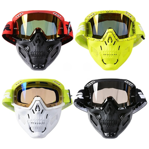 Nouveau 2026 LA Vente en gros Masque de protection pour moto avec lunettes, Masque facial pour moto, Lunettes de motocross coupe-vent, Protection pour casque de course - Product Image 1