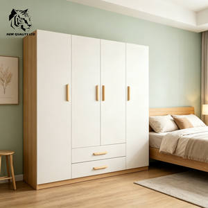 Armario de 4 puertas de madera MDF, diseño nuevo, muebles para el hogar, fabricado en China, mejor precio, logotipo personalizado, gran stock listo para enviar. - Product Image 2