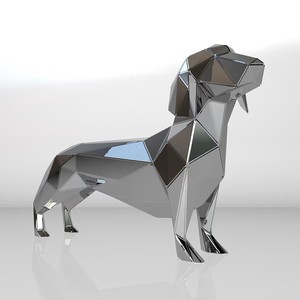 Acero inoxidable Objet Noel Interior Deco Decoración Estatuilla Estatua <span class=keywords><strong>Teckel</strong></span> Poil Dur Dachshund Perros Escultura para la <span class=keywords><strong>venta</strong></span> - Product Image 1