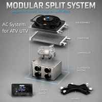 Système de climatisation électrique 12V DC sous tableau de bord, mini unité de climatisation 12V, pièces et accessoires pour ATV/UTV
