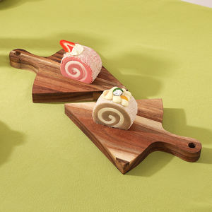 Bandeja de pizza de <span class=keywords><strong>madera</strong></span> maciza, plato rebanador de pizza, bandeja divisible, bandeja de comida occidental para restaurante familiar, almacenamiento de exhibición de comida - Product Image 5