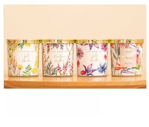Bougie parfumée en cire de soja personnalisée en gros <span class=keywords><strong>avec</strong></span> des motifs colorés, des pots en verre et un couvercle - Cadeau de Diwali pour les bars et les mariages - Product Image 6