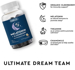 OEM Melatonin Gummies Sleep Gummies con Saúco Vegano Full Spectrum Inmunidad Soporte Mejorar el Sueño Melatonin Sleep Gummies - Product Image 3