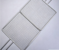 Grille de cuisson en acier inoxydable pour barbecue, idéale pour le camping, les pique-niques et les fêtes en plein air