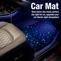 Starlight Auto-Fußmatten Sternenlicht für Auto 4-teilig LED RGB APP Fernbedienung Wasserdicht Leuchtende Auto-Bodeninnenausstattung