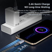 Cables de Datos Toocki 2024, los Más Recientes, Android, Carga Rápida 2.4a, Cable Micro USB con Indicador LED, 1m 2m 3m