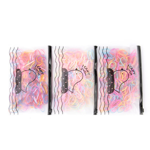 Elastici <span class=keywords><strong>per</strong></span> <span class=keywords><strong>capelli</strong></span> in gomma monouso in sacchetto, colore caramella, alta elasticità, <span class=keywords><strong>per</strong></span> bambini e bambine, uso quotidiano, logo personalizzato, all'ingrosso - Product Image 2