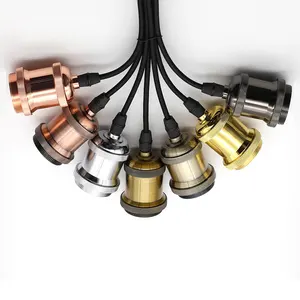 Ensemble de cordons à assembler soi-même, prise E26 E27, lampe suspendue vintage, rétro décorative en aluminium, support de lampe avec fil