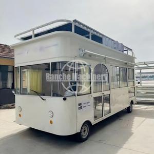 Chariot élégant en acier inoxydable pour glaces et hot-dogs ; Camion de restauration mobile d'extérieur résistant à la rouille avec compartiments isolés - Product Image 4