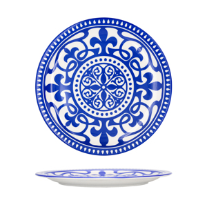 Piatto Piano Plato Flano Coupe Giralda Blu 26cm con Design a Motivi Blu per Uso da Tavola - Product Image 3