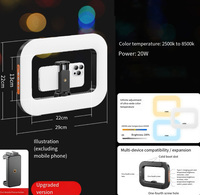 Selfie Rechargeable Led Lampe Lumières Avec Trépied pour Photographie Vidéo Live Streaming Studio