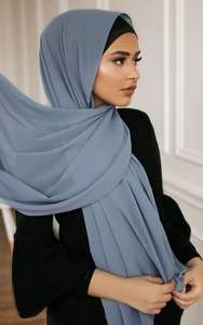 Georgette-Pañuelo turco islámico para mujer, bufanda de gasa, Hijab musulmán, 86 colores, venta al por mayor - Product Image 3