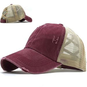 Casquette en maille de coton lavé effet vieilli avec logo brodé, style vintage sportif, réglable, personnalisable, calotte souple, protection solaire, casquette de baseball - Product Image 4