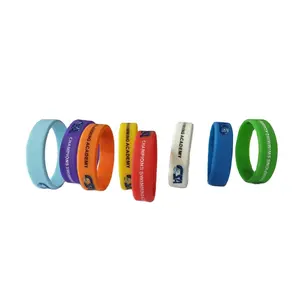 Custom Logo Embosed Wristband Plastic Custom Rubber Bracelet Silicone Event Wristbands