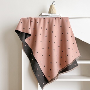 Otoño e invierno en forma de corazón texturizado Color a juego moda doble cara señoras cálida bufanda aire acondicionado cuello chal - Product Image 3