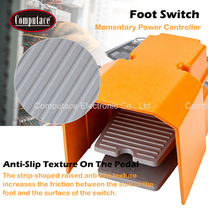 Interrupteur à pédale métallique industriel FS-502 250V/AC 15A, momentané, robuste, SPDT avec protection de sécurité, durée de vie de plus de 10 000 cycles - Product Image 4