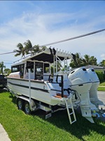 Bateau de pêche en aluminium de 25 pieds pour la pêche sportive en Amérique du Nord, avec cabine fermée et certification CE