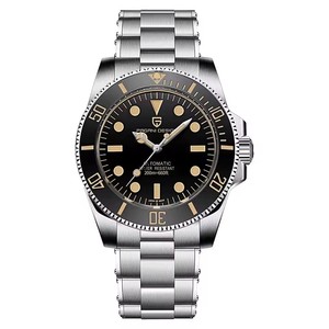 Montre automatique <span class=keywords><strong>STEELDIVE</strong></span> SD1958V de la marque <span class=keywords><strong>Steeldive</strong></span>, cadran noir vintage, luminescent, mouvement NH35, résistante à l'eau jusqu'à 200 m, montre de plongée - Product Image 3