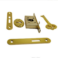 Trousse à bijoux et maquillage Loquet de verrouillage caché avec clé Serrure cachée Boîte en bois Loquet de verrouillage Accessoires de meubles
