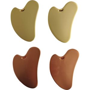 Outils de soin de la peau en alliage de zinc métallique, produits de massage facial Gua Sha - Product Image 6