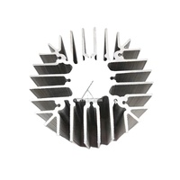 Radiateur LED, grand dissipateur thermique rond en aluminium, profilé en aluminium, machine de perçage et de fraisage CNC pour dissipateur thermique extrudé en aluminium