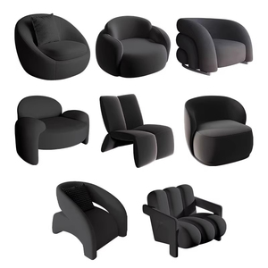 Sillón Individual de Diseño Creativo para Espacios Pequeños, Sofá de Terciopelo con Forma Especial para Sala de Estar - Product Image 5