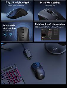 Chuột chơi game không dây <span class=keywords><strong>DELUX</strong></span> M900 PRO chính hãng, cảm biến PAW3395, 26000DPI, RGB, đế sạc từ tính, nhẹ, thiết kế công thái học - Product Image 6