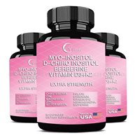 Complément alimentaire de haute qualité en capsules de mélange de poudre de myo-inositol et de D-chiro-inositol avec vitamine et acide folique pour l'équilibre hormonal
