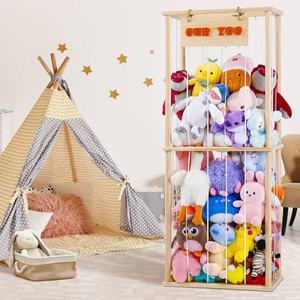 Étagère de rangement en bois transfrontalière pour poupées et jouets en peluche pour enfants, idéale pour le salon, en bois - Product Image 1
