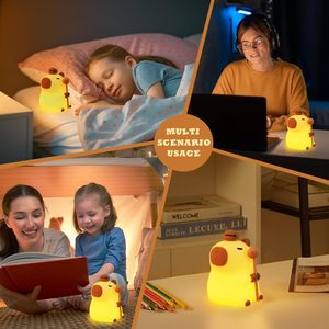 Children Night Light Portable Capybara LED Light USB Rechargeable <strong>Lamp</strong> for Kids and Animal Lovers - Product Image 4