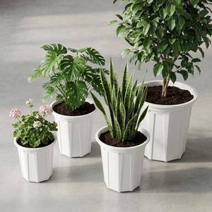 Se Aceptan Pedidos al por Mayor con Logotipo Personalizado, Proveedor Certificado W320, Macetas Apilables de Plástico Blanco para Jardinería y Viveros, para Plantas de Interior - Product Image 5