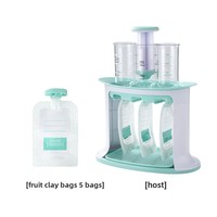 Sacs à presser réutilisables sans BPA pour purée de jus de fruits frais sac de rangement pochette pour aliments pour bébé ensemble de stations à presser