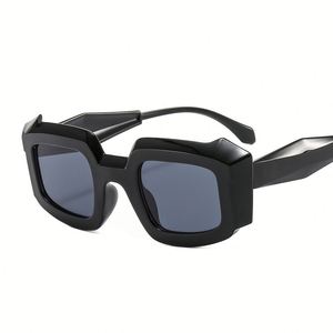 Lunettes de soleil polygonales surdimensionnées colorées pour hommes et femmes avec logo personnalisé, protection UV400, monture large couleur gelée - Product Image 3