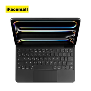 IFacemall casing Tablet ajaib, casing Tablet dengan Keyboard 13 inci Air 6 12.9, casing Keyboard ajaib nirkabel Arab untuk <span class=keywords><strong>iPad</strong></span> <span class=keywords><strong>Pro</strong></span> 5/6 inci 3/4/2022 2024 - Product Image 4