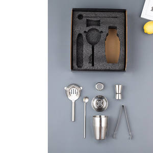 Ensemble de mélangeur de <span class=keywords><strong>Cocktail</strong></span>, Kit de barman, ensemble de <span class=keywords><strong>Shaker</strong></span> à Martini en acier inoxydable avec boîte cadeau - Product Image 5