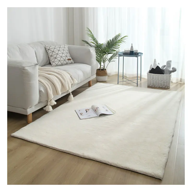 Fashion Rectangle Faux Sheepskin Fur Carpet Artificial Sheep Wool Living Room Carpet Kids Adult Room Besides Bed