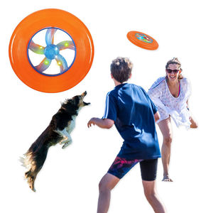 Disque volant lumineux à LED pour enfants, adultes et animaux domestiques, 3 couleurs (orange, bleu, vert), jouet pour le camping, le parc, la plage, cadeau - Product Image 1