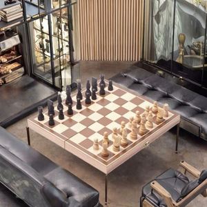 Design Wooden <b>Chess</b> Game <b>Set</b> with <b>Folding</b> Board and Accessories-Factory Price Promotional Toy for Travel & Hotel Use - Product Image 2