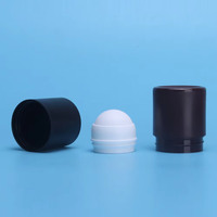 Rouleau de parfum en plastique noir cosmétique vide de 50ml 1.7oz personnalisé sur une bouteille de beurre de noix de coco emballage de bouteille de déodorant Makrup