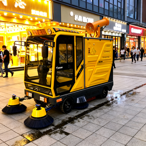 במפעל מכירה ישירה נוחה ויעילה 4 גלגל אשפה 240l יכול מטאטא כביש מטאטא - Product Image 5