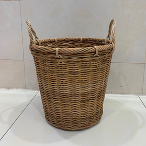 Top Shopping Soporte de plantas de interior de ratán natural-Cesta de plantas de ratán natural de tamaño mediano con asas - Product Image 3