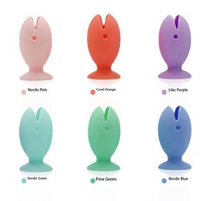 Cute Silicone Fish <b>Toothbrush</b> <b>Holder</b> Set Cartoon Travel Portable Dustproof <b>Toothbrush</b> Cover Cap Organizer for Kids Bathroom - Product Image 2