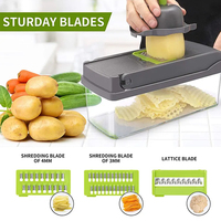 14 In 1 Fruit Vegetarisch Gereedschap Handmatige Mandoline Slicer Uiensnijder Dunschiller Vegetarische Chopper Groentesnijder