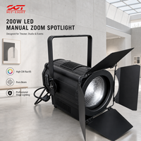 Projecteur LED 200W à CRI élevé, mise au point manuelle, refroidissement en cuivre, écran LCD, 2 ou 4 canaux en option, luminaire de scène pour mariages et salles d'événements