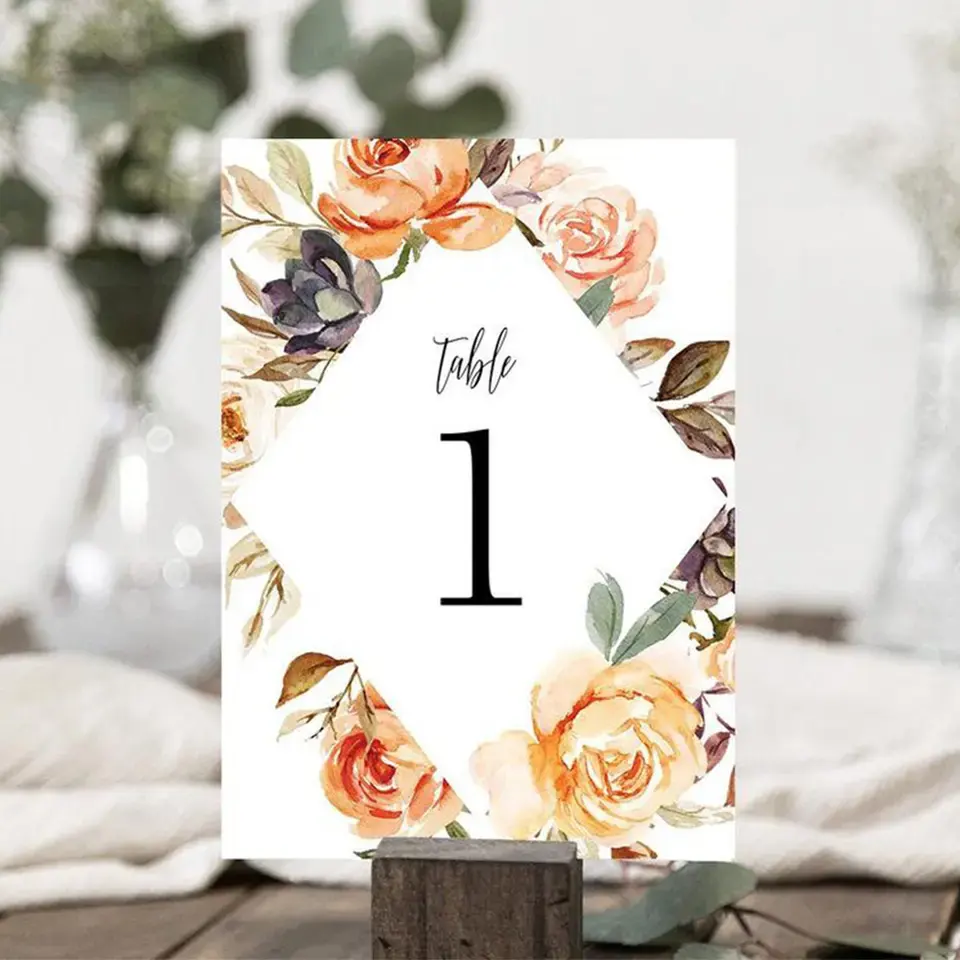 Custom 4*6'' Wedding Table Card Printing Greeting Holiday Festival Gift Cards Table Number Card