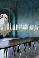 Lustre en cristal décoratif contemporain personnalisé de luxe pour la maison et le bureau avec éclairage LED