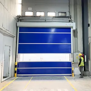 Industrie-PVC-Warenlager Hochgeschwindigkeitstür Fabrikgebrauch Rolltor schnelle Hochgeschwindigkeits-automatische Tür mit 304SS-Rahmen